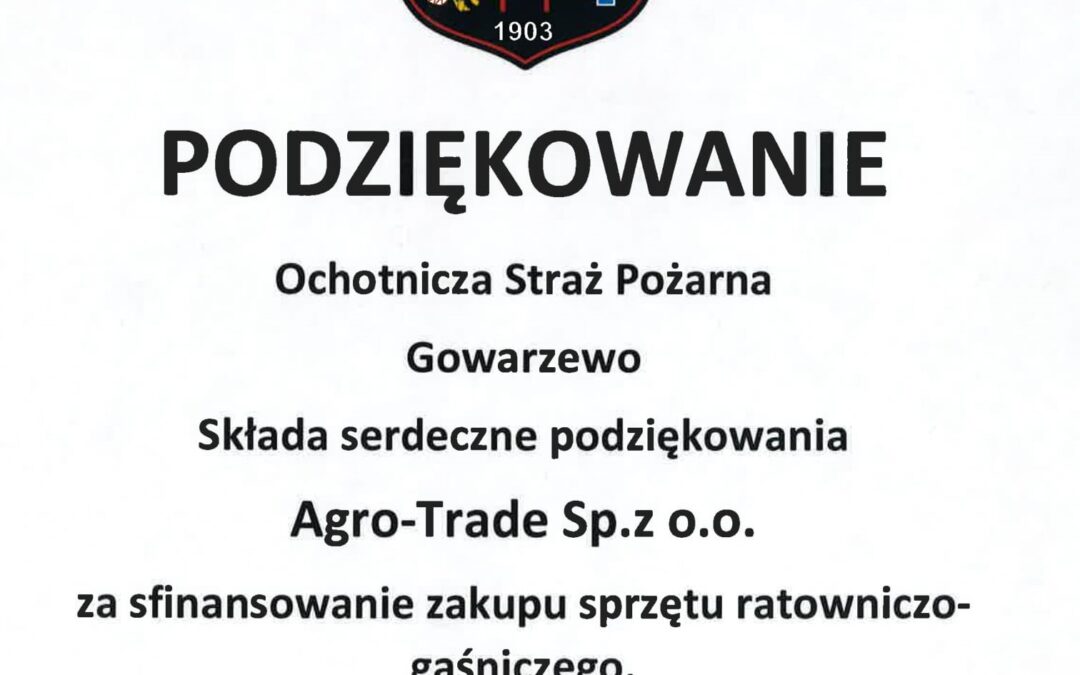 Wsparcie OSP Gowarzewo